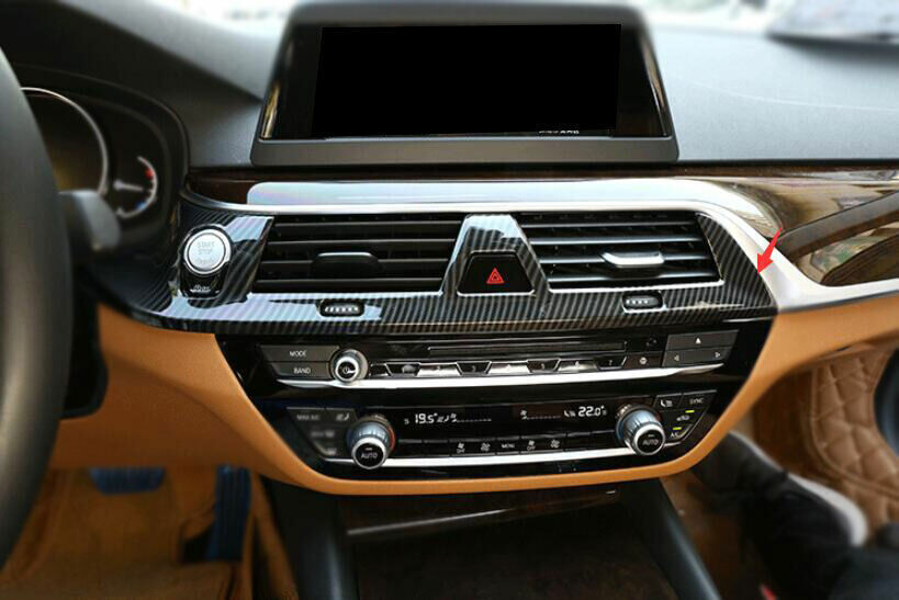 for BMW 5 Series 2018-2023 ABS Carbon Fiber Middle Console Air Outlet Vent Trim
