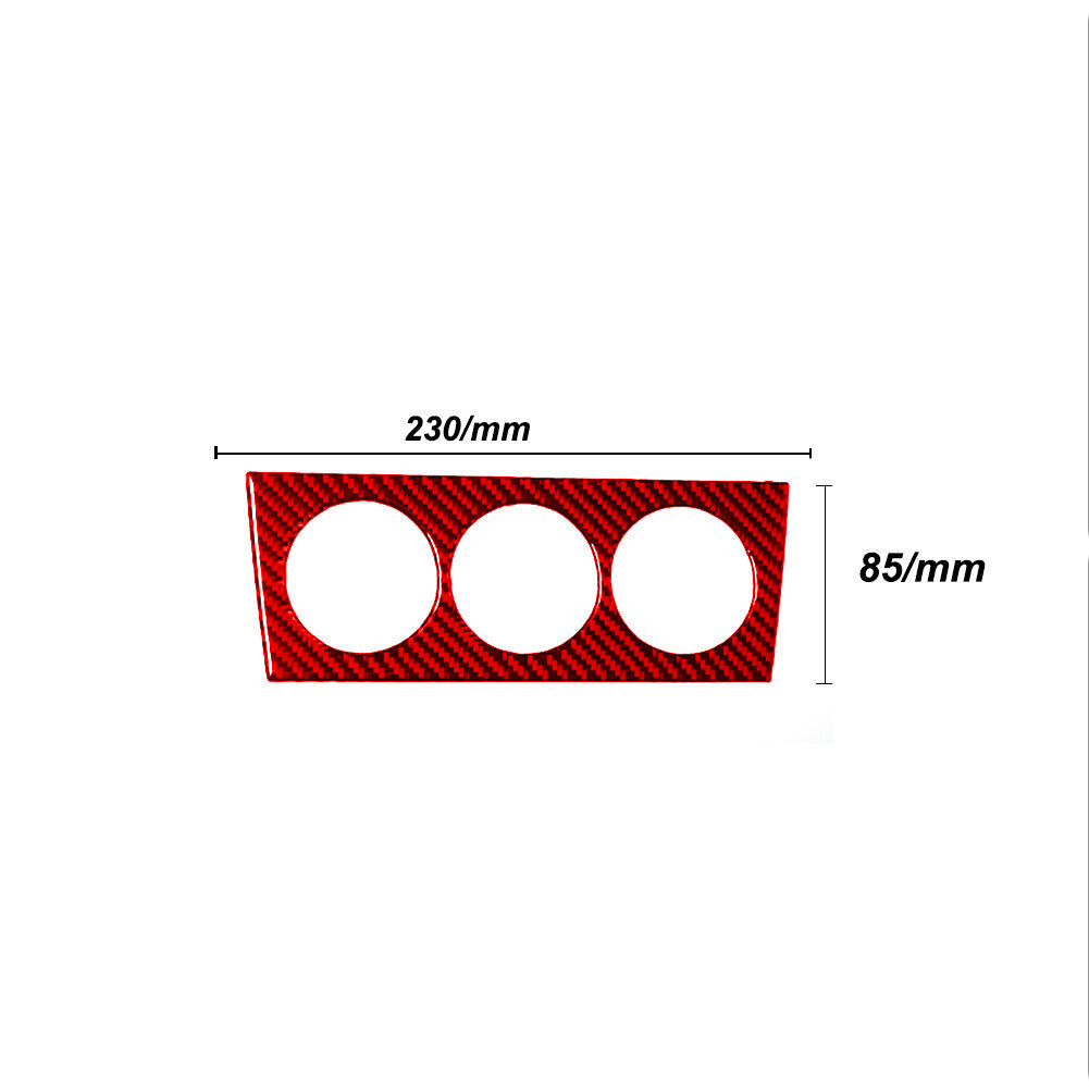 Red Carbon Fiber Conditioner Switch Button Trim Cover for Subaru Forester Type A