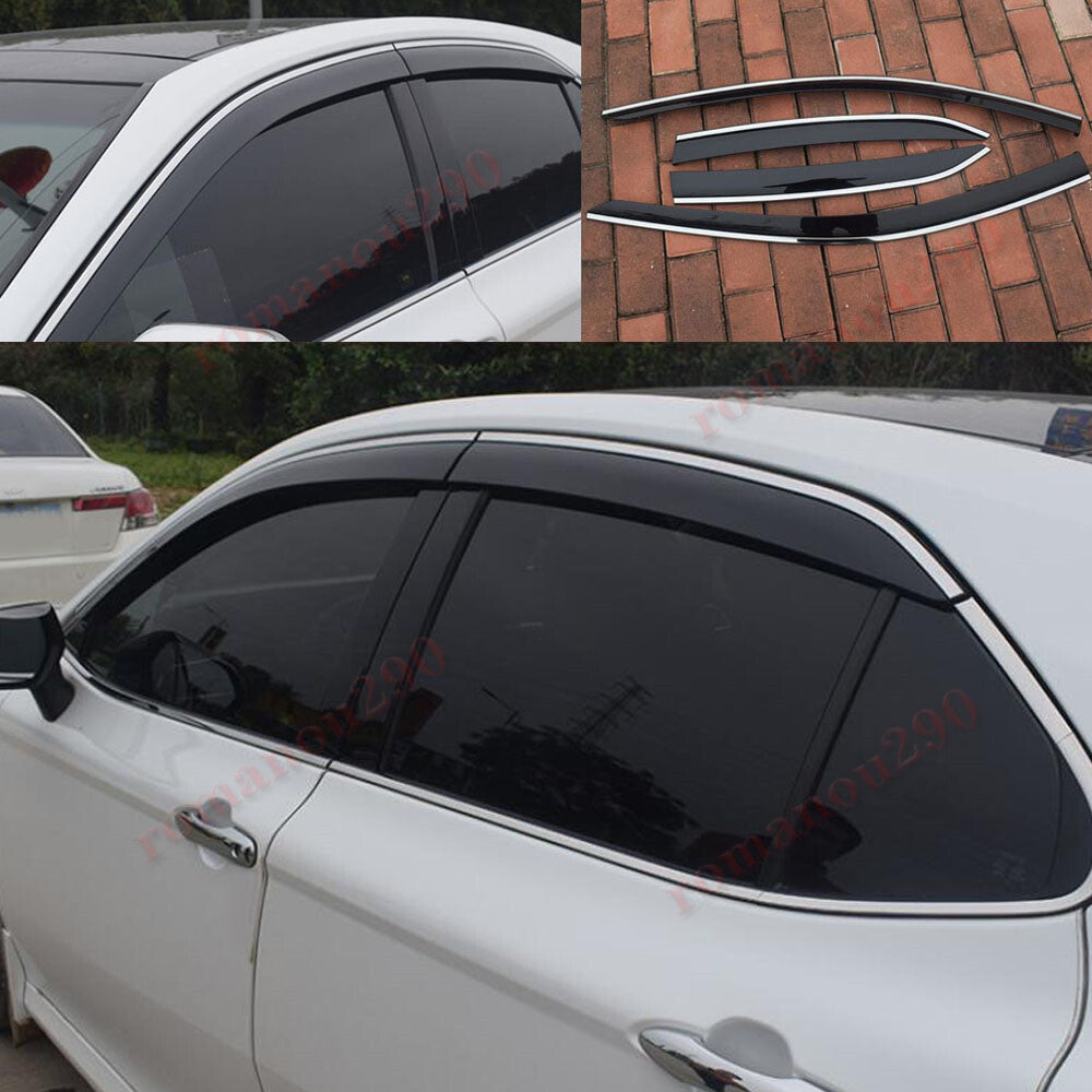 for Toyota for Camry 2018-2023 Smoky Black Window Visor Sun Rain Guard Vent Shade 4x