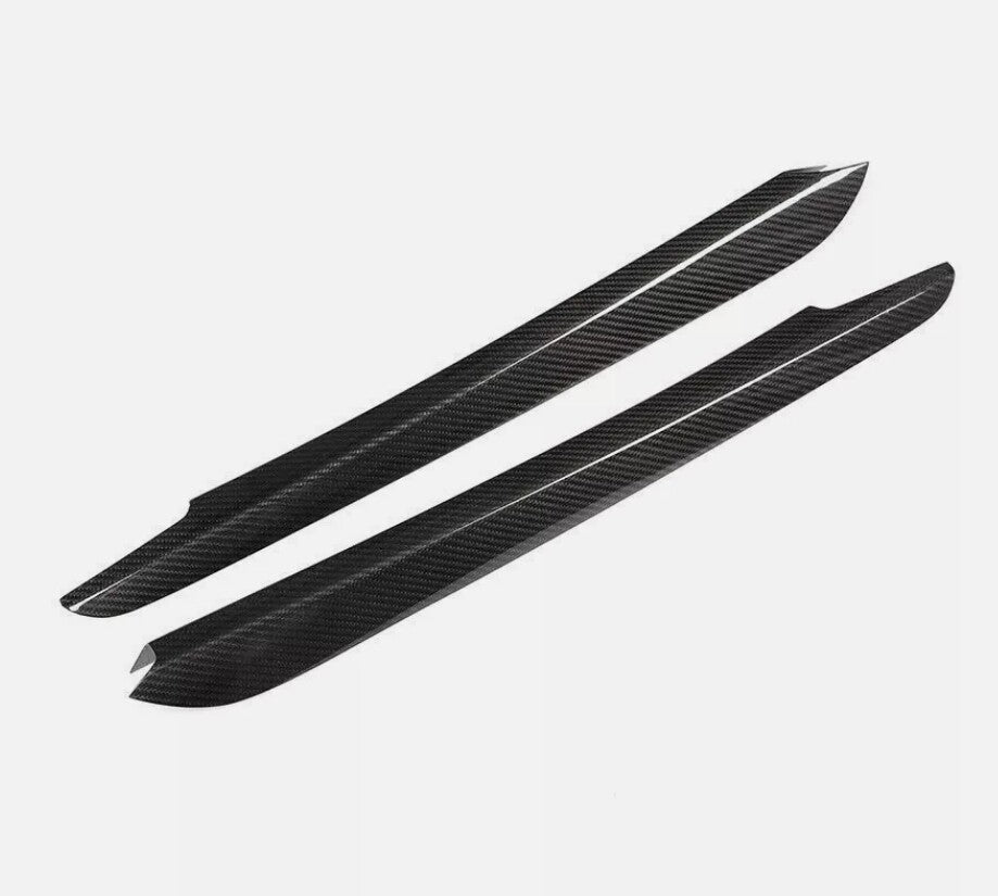 Red carbon fiber central control AC switch strip trim for Corvette C8 2020-2024
