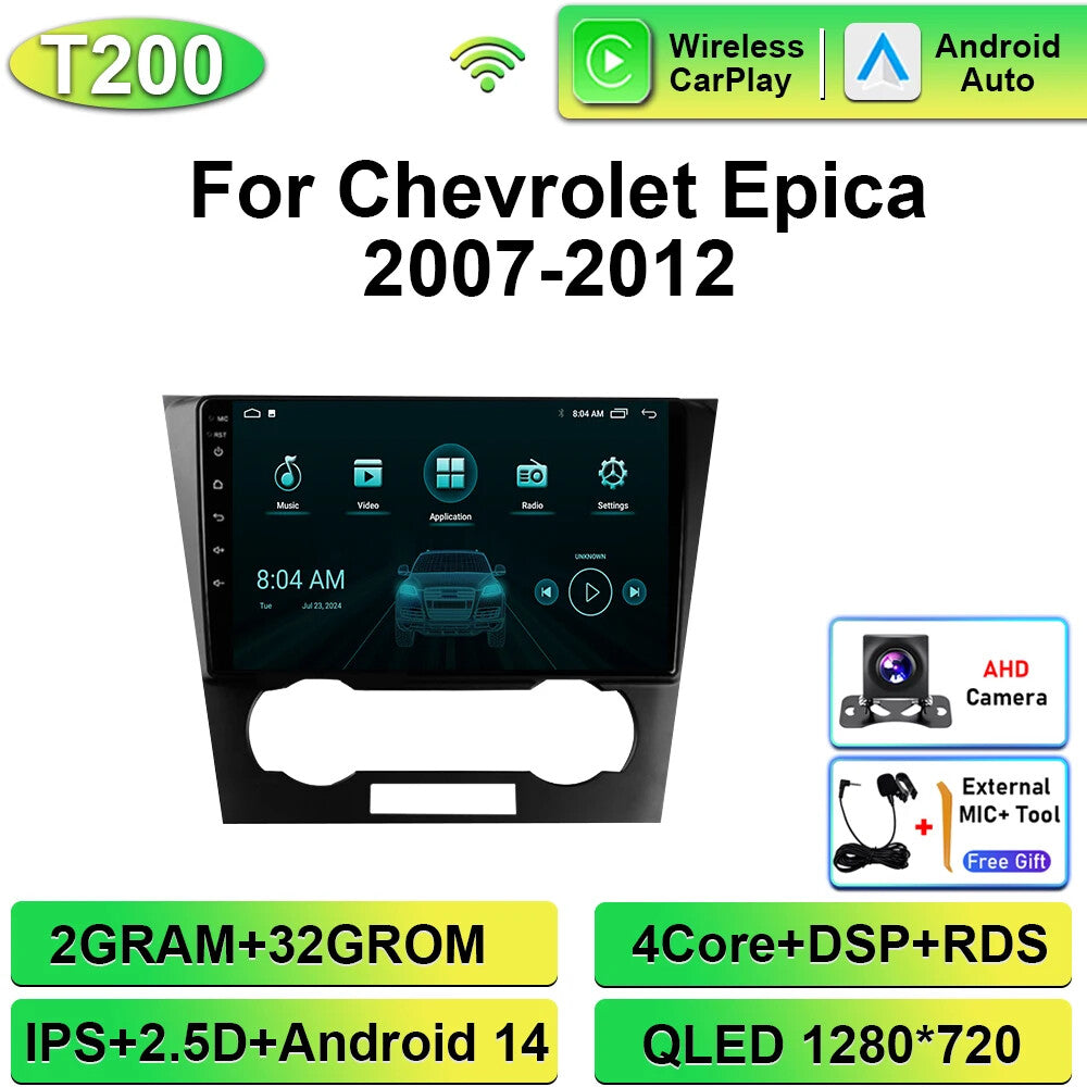 for Chevrolet Epica 2007-2012 Android Car Radio CarPlay Stereo Player Screen GPS