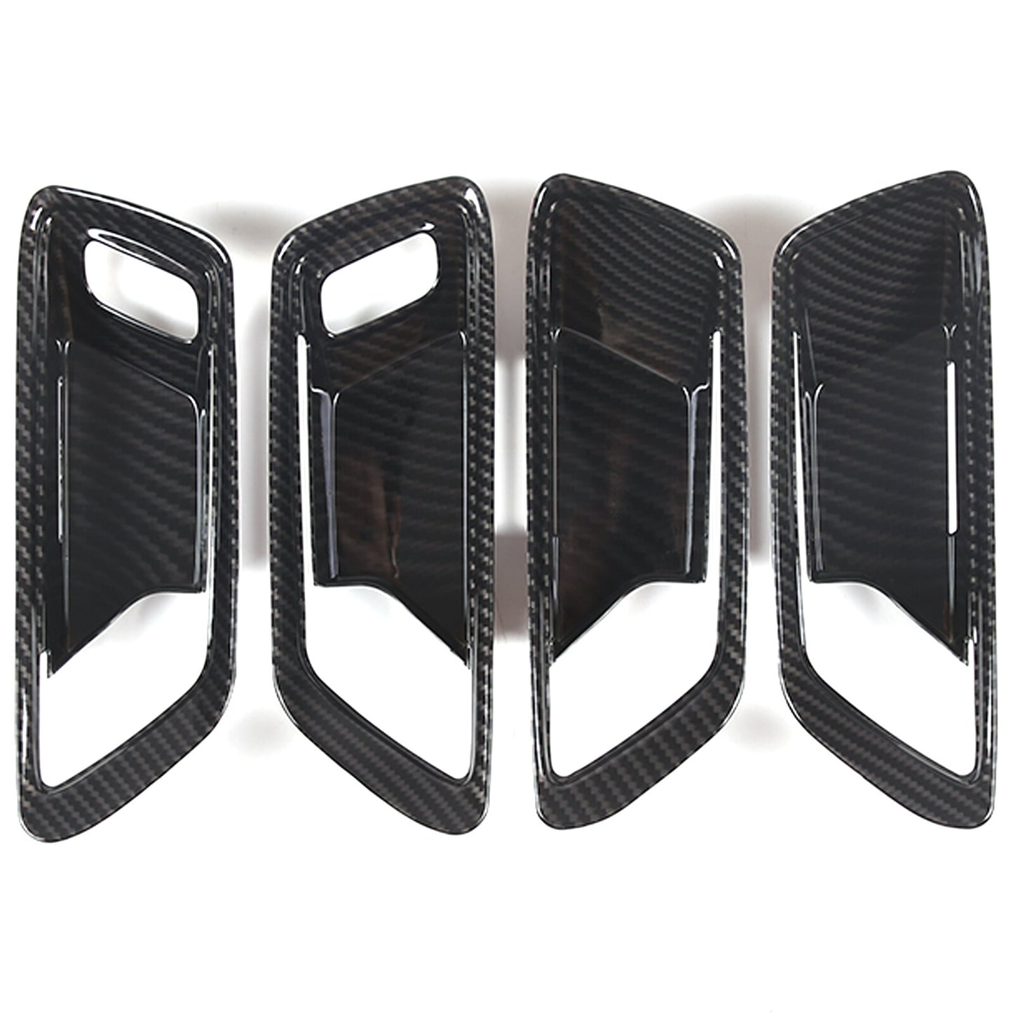 ABS carbon fiber interior door handle cover trim frame for Alfa Romeo Giulia 17-20