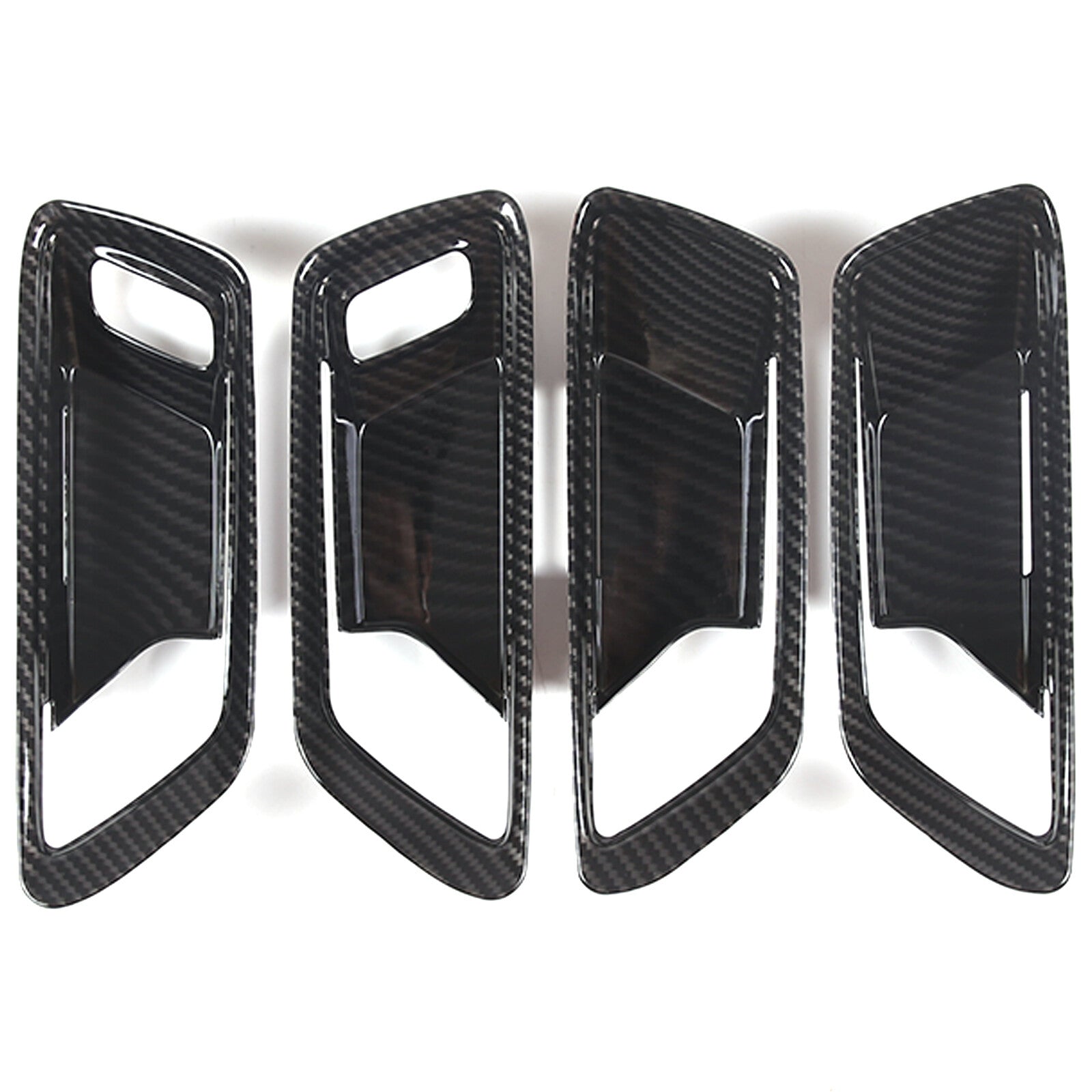 ABS carbon fiber interior door handle cover trim frame for Alfa Romeo Giulia 17-20