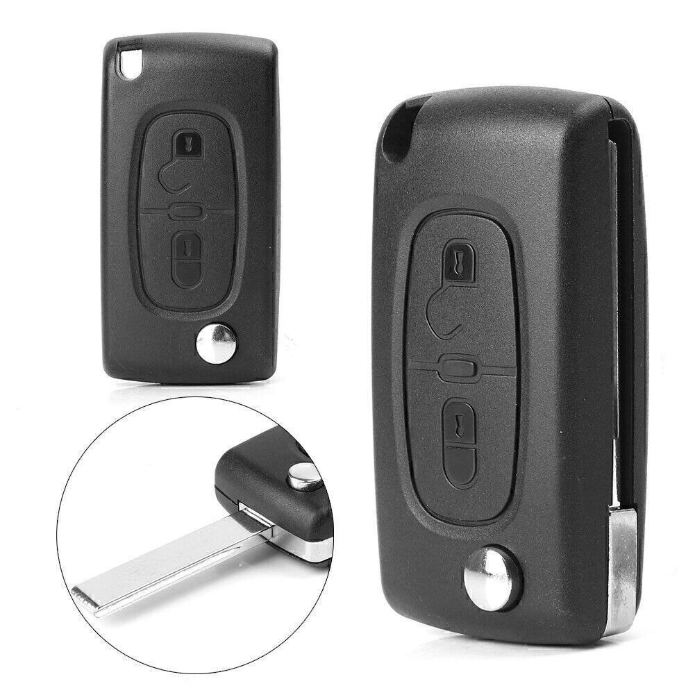 2-Button Remote for Smart Key Fob Shell Cover Case Fit for PEUGEOT 207 307S 308 407 607