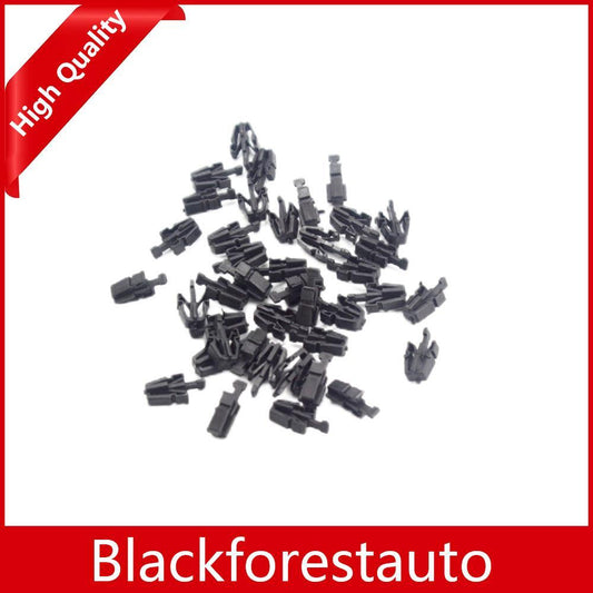 Set Of 50 Black MB153825 Grille Mounting Nylon Clip Retainer Fits for Honda for Toyota