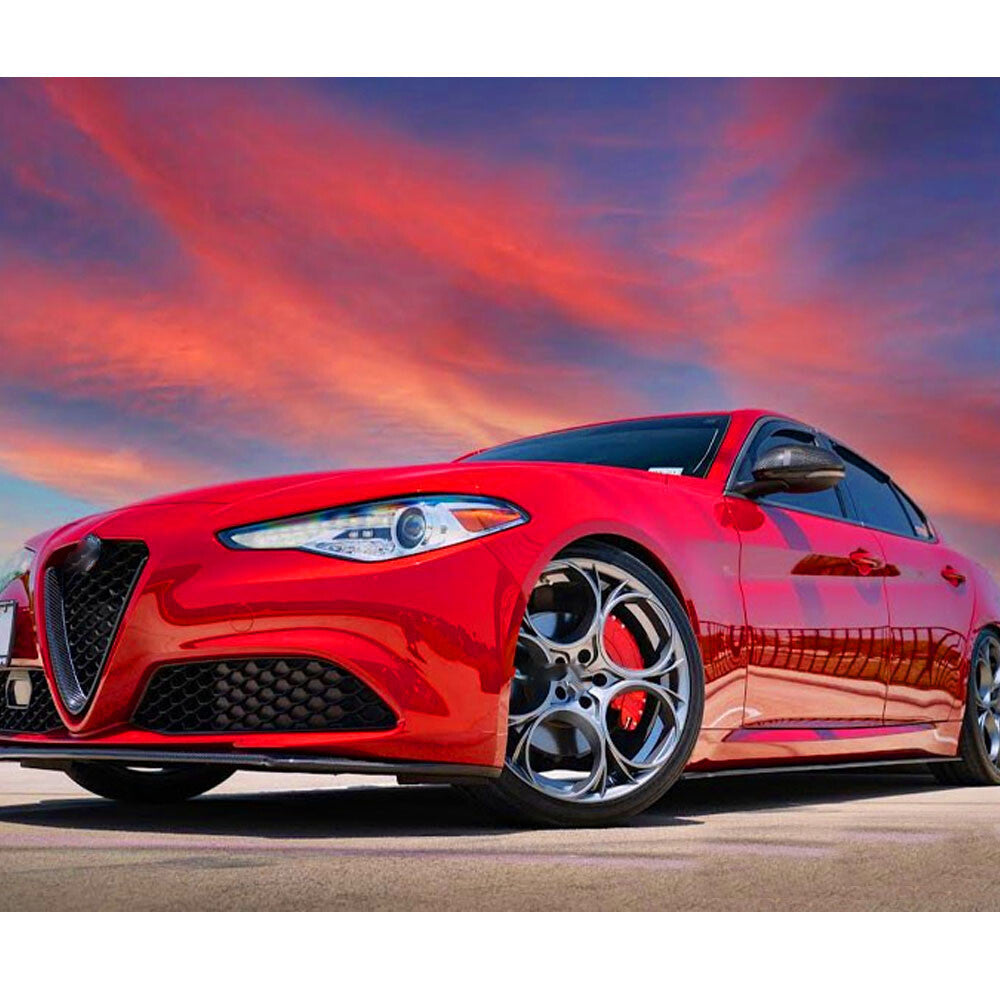 Fit for Alfa Romeo Giulia 952 Sedan 2015-2020 Matt Black Side Skirts Spoiler Lip