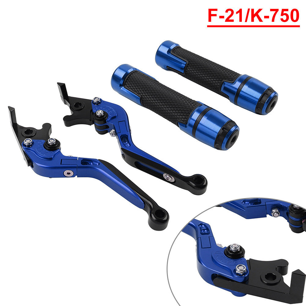 Set Folding Extendable Brake Clutch Lever Handlebar Grip FIT for Kawasaki