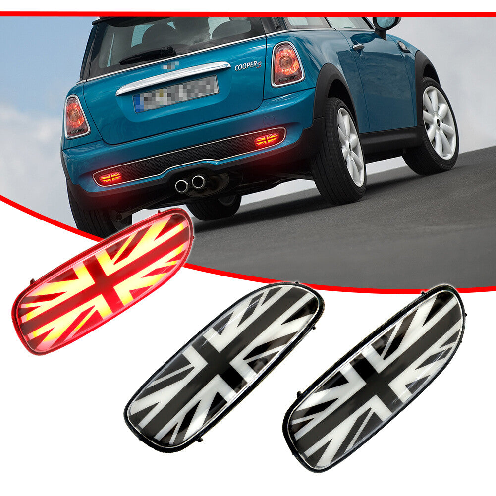 Transparent lens surface, Union Jack, national flag pattern, rear fog light suitable for Mini Cooper S JCW