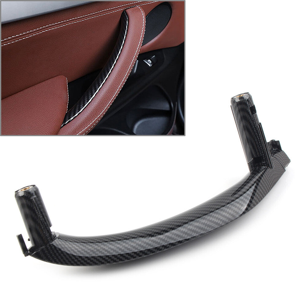 Fit for BMW X5 X6 F15 F16 Inner Interior Door Pull Handle Trim Cover Carbon Fiber