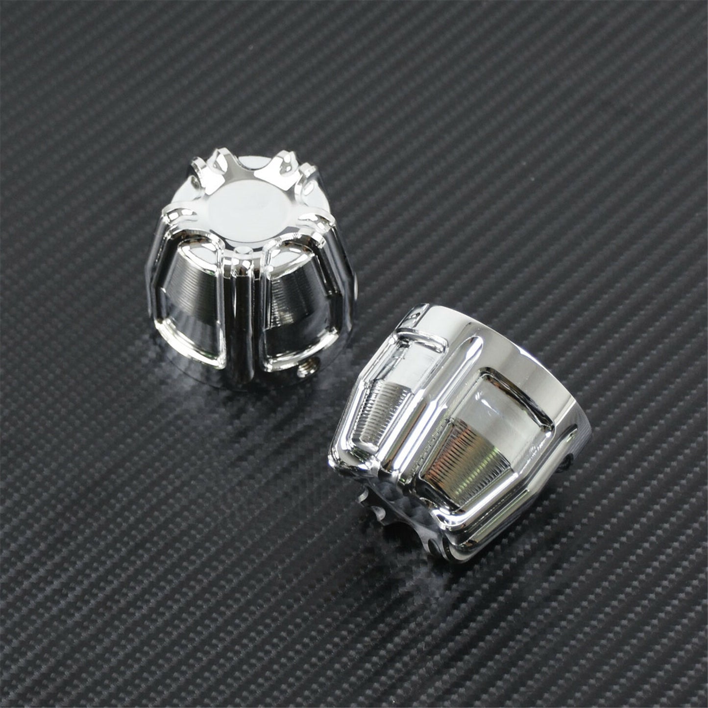 Chrome Front Axle Nut Cover Cap CNC Fit for Harley Softail Fat Boy Dyna Touring