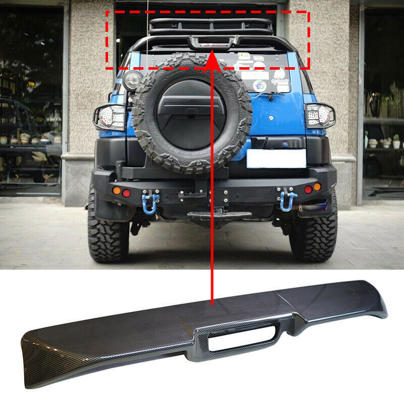 Carbon Fiber Look Car Rear Trunk Spoiler Wing Lip Flap For FJ Cruiser 2007-2021