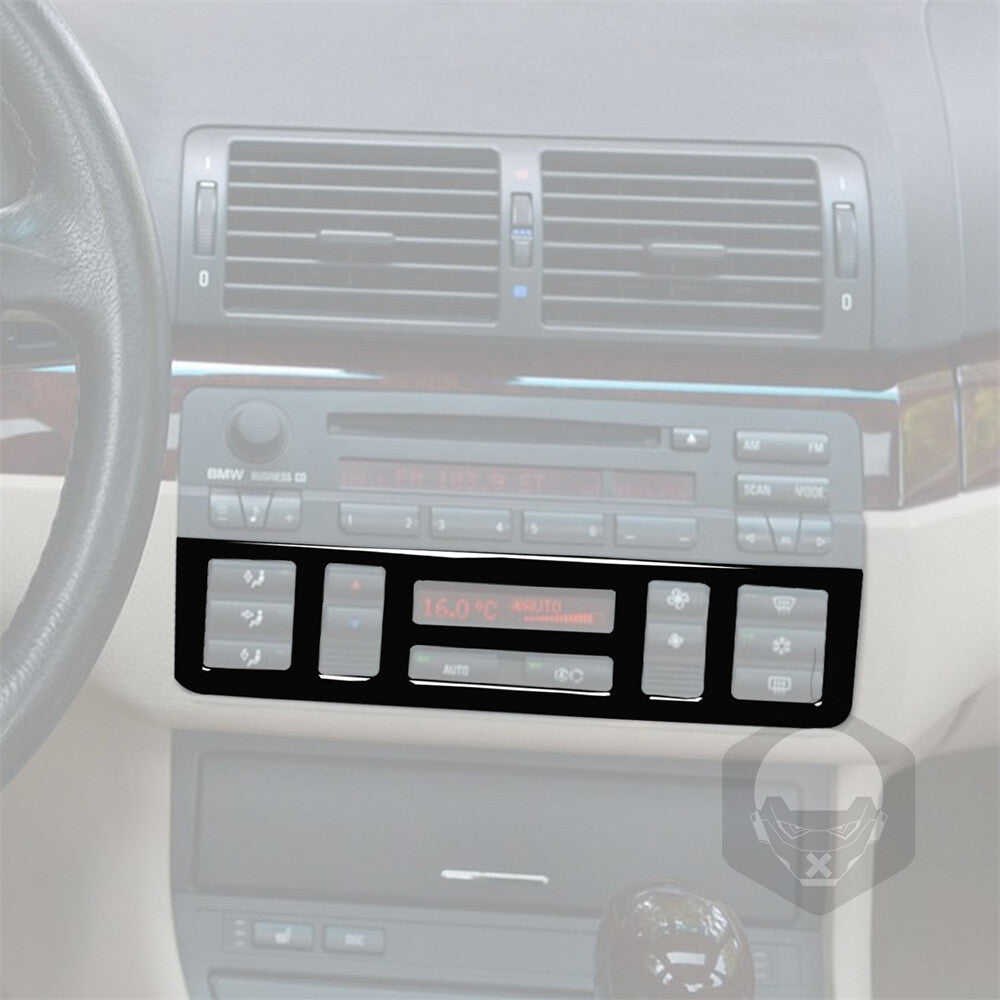 Gloss Black Central Control CD Lower Panel Cover for BMW 3 Series E46 1998-2005