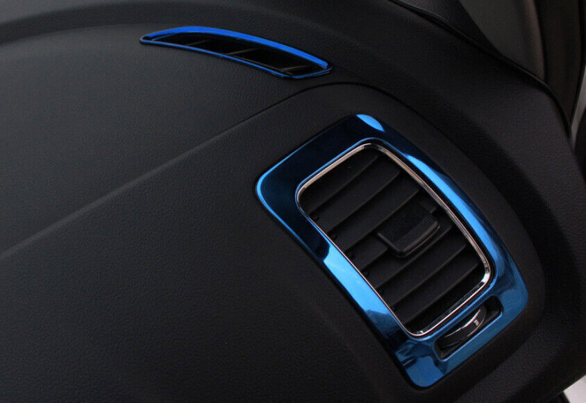 Car LR AC Air Outlet Vent Cover Trim 2 for Kia K3 Forte 2014-18 Blue Titanium