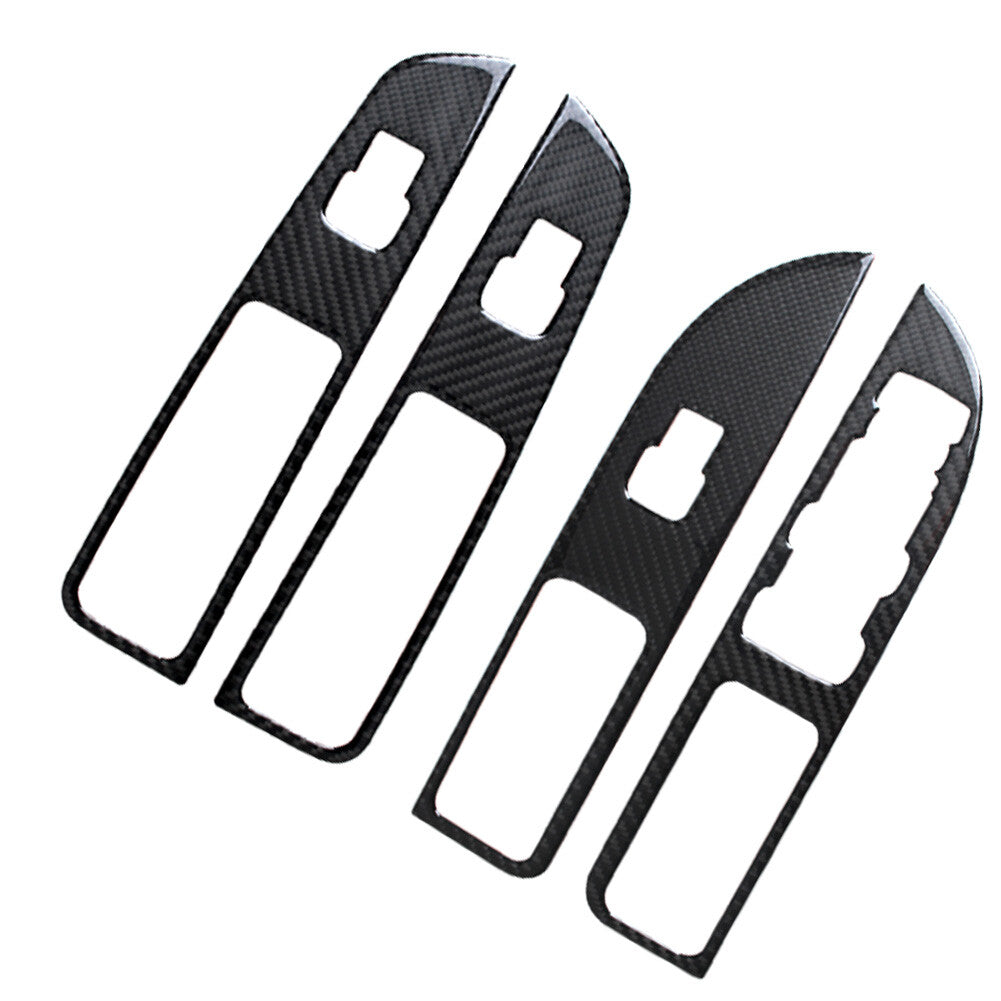 Car Carbon Fiber Window Switch Panel Cover Trim Fit for Ford Explorer 2013-2019