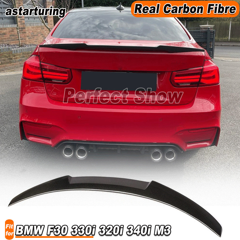 Fit for BMW F30 330i 320i 340i M3 2012-2019 REAL Carbon Rear Trunk Spoiler Wing