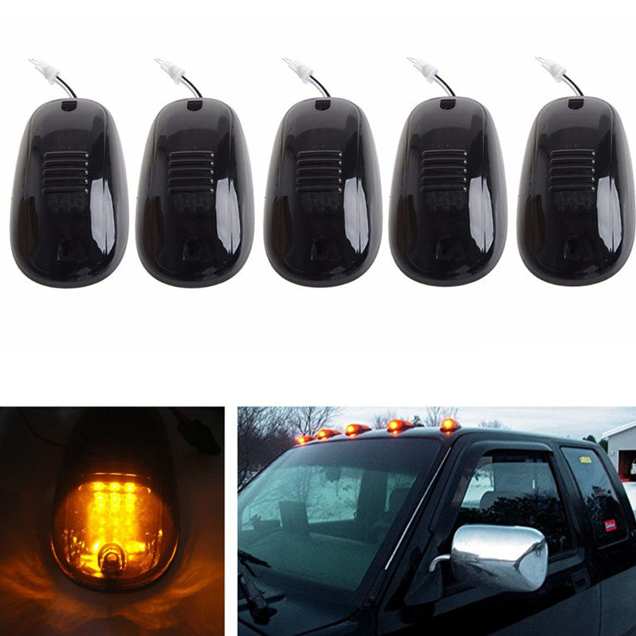 Pickup Suv Smoked Black 9 LED Cab Roof Top Marker Running Clearance Signal Light