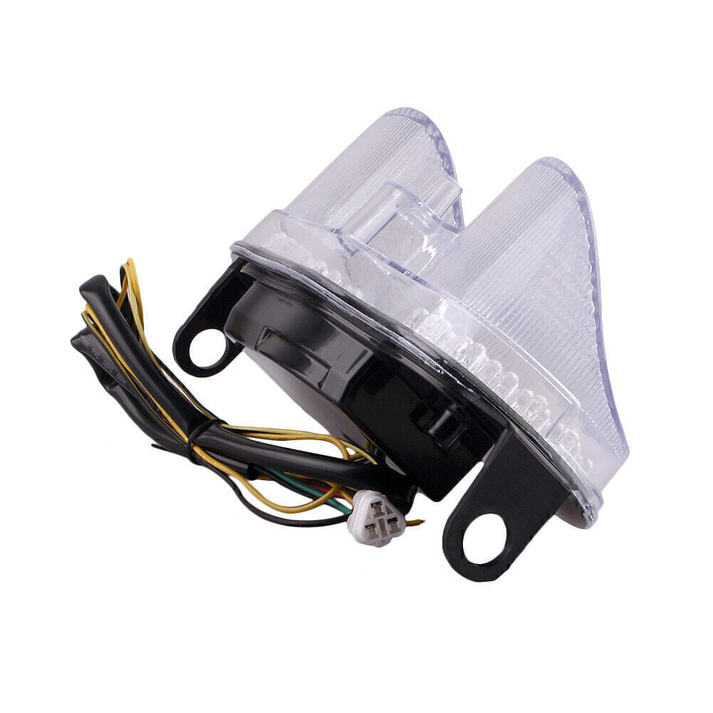 Clear Motorcycle LED Tail Light Turn Signals Lamp for YAMAHA YZF R6 2001 2002