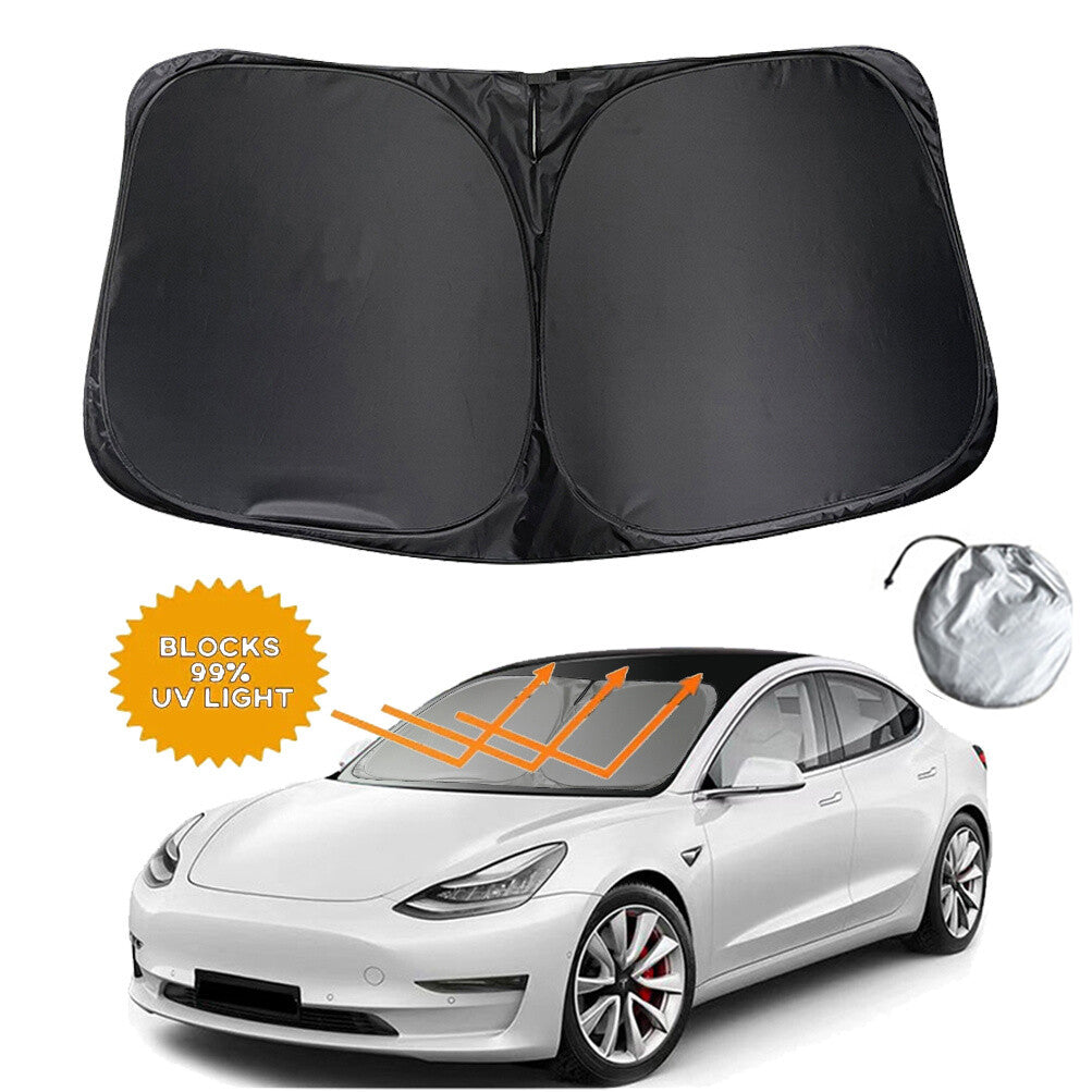 for Tesla Model 3 Y X Car Windshield Sunshade Heat Block Cover Visor Custom Fit