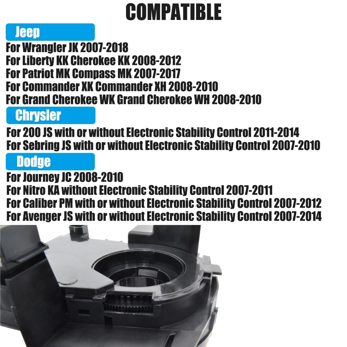 Replacement cables 5156106AG, 5156106AA, and 5156106AB are compatible with Grand Cherokee.