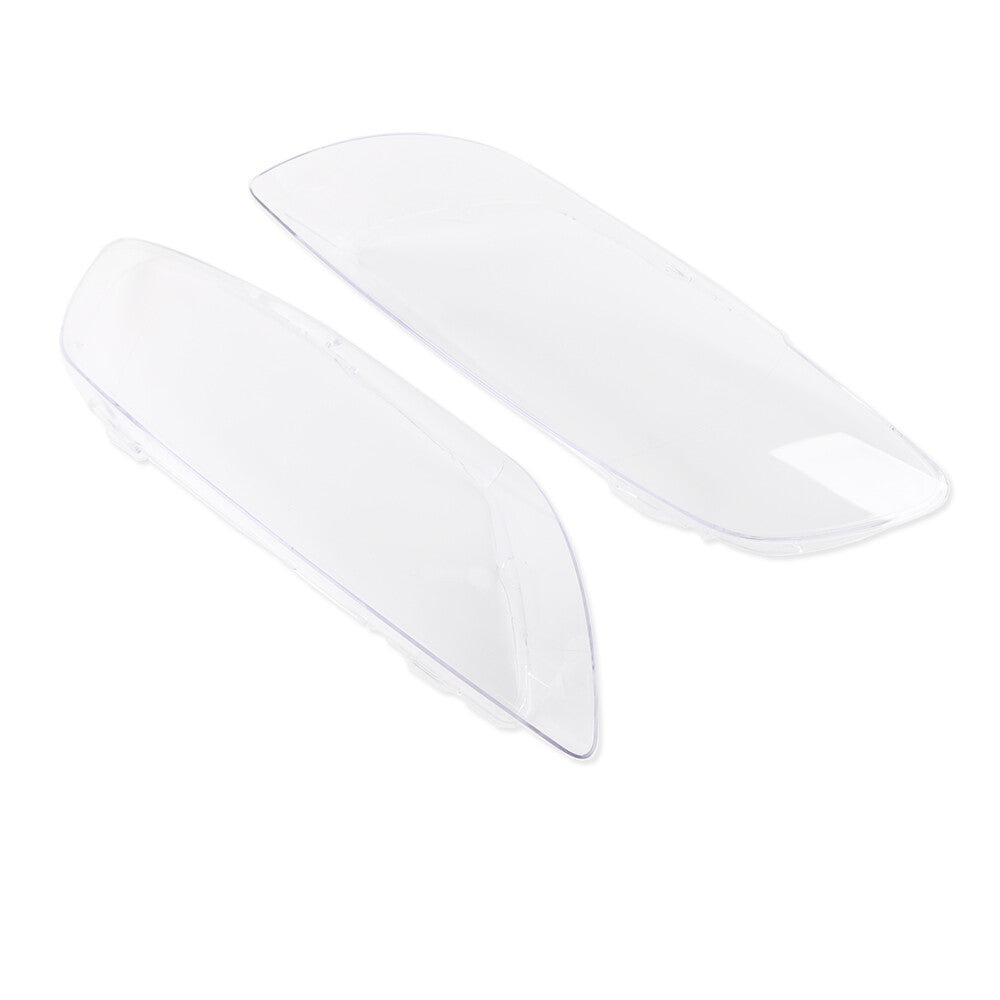 A pair of headlight lens protective covers with transparent housings for Audi Q7 2006-2015 (Left + Right -)