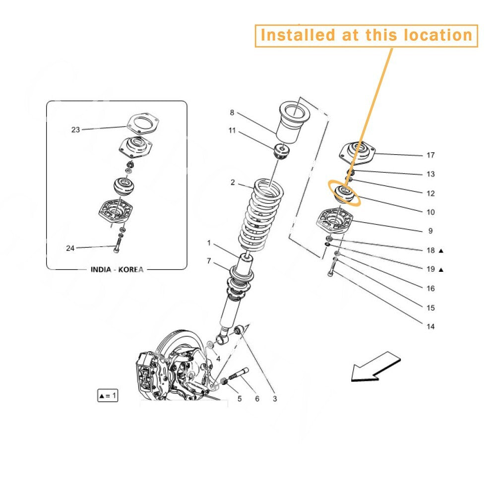 Suitable for MASERATI GRANTURISMO QUATTROPORTE SHOCK ABSORBER HYPERBLOCK. Equipment Manufacturer: 228842