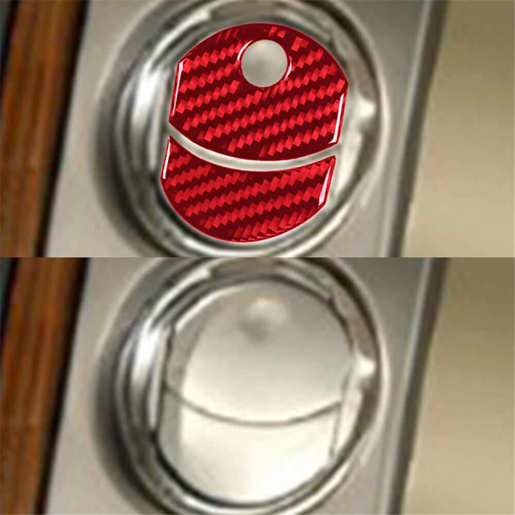 Red Carbon Fiber Interior Dashboard Air Vent Cover Trim for Ford F-150 FX4 04-08