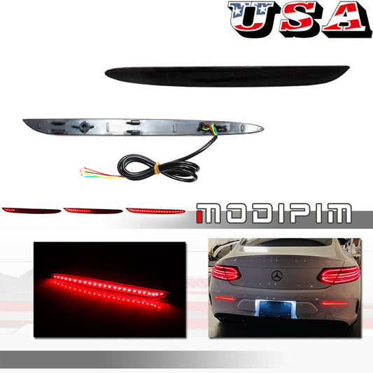 Smoked red LED rear reflector taillights suitable for 2017-2018 for Benz C300 2017-2018 AMG GT