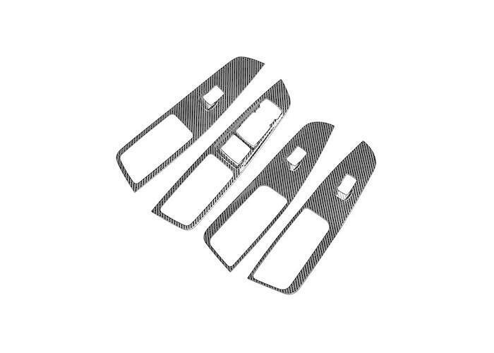 for Ford Edge 2018-2021 Steel Carbon Fiber Window Lock Lift Panel Frame Trim 4X