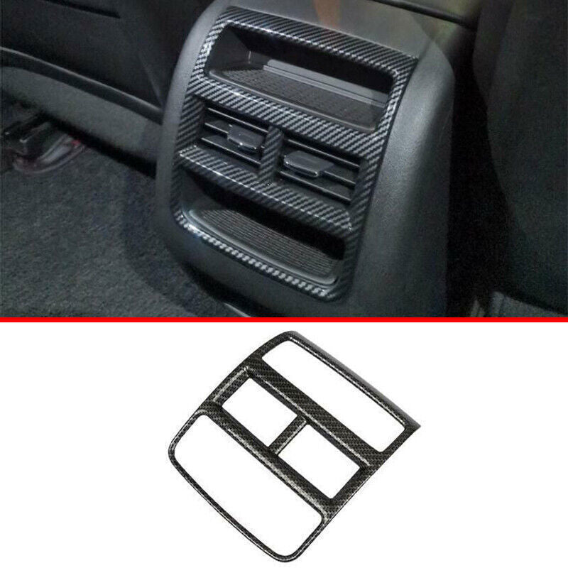 1P Carbon Fiber Grain Rear Air Outlet Vent Frame Cover for Cadillac XT5 2017-24