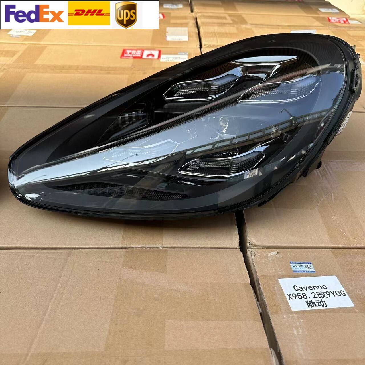 Pair LED Headlight Assembly for Porsche for Cayenne 2011-2018 Animation Front Lamps