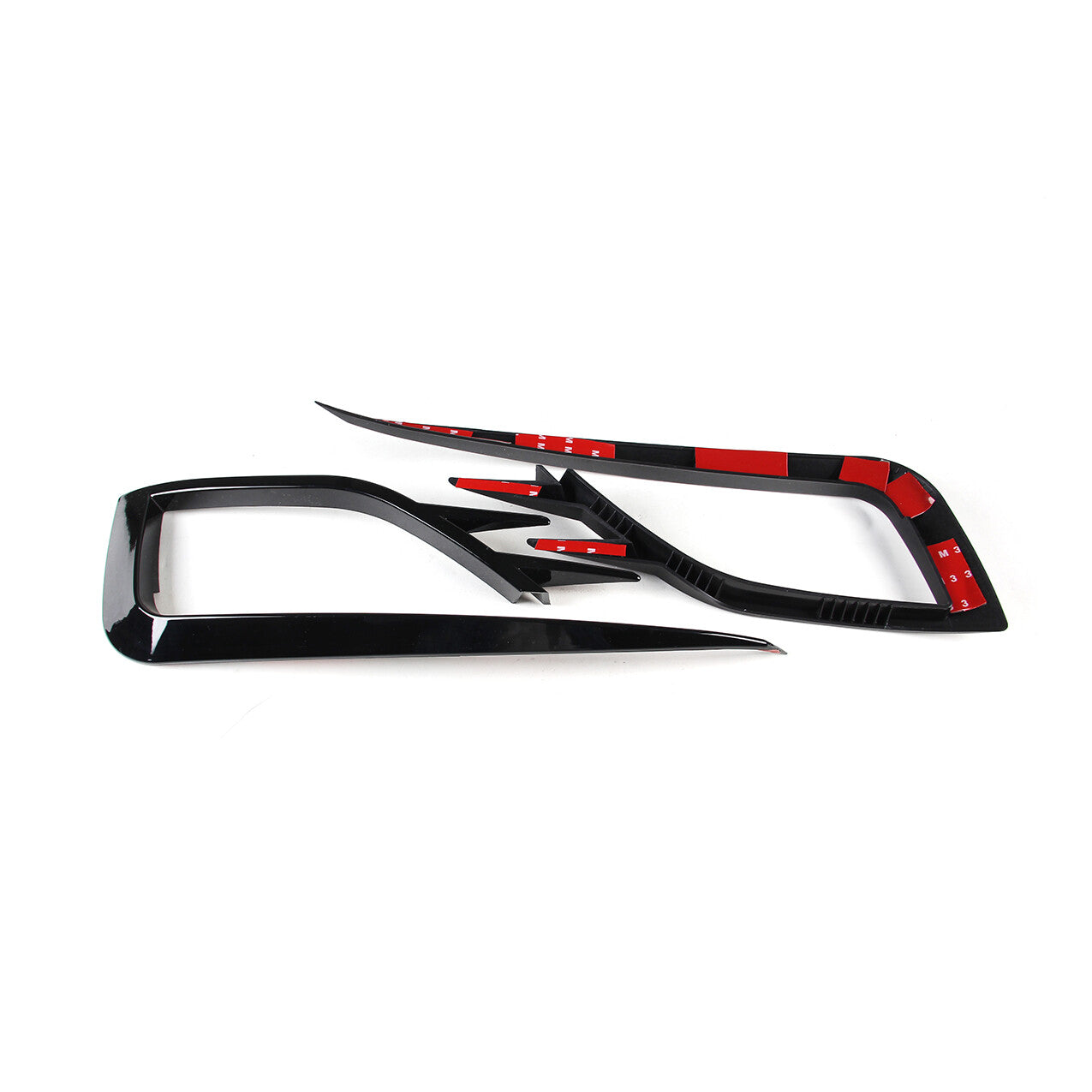 Black Front Fog Light Frame Trim Kit for VW for Golf MK7.5 18-19