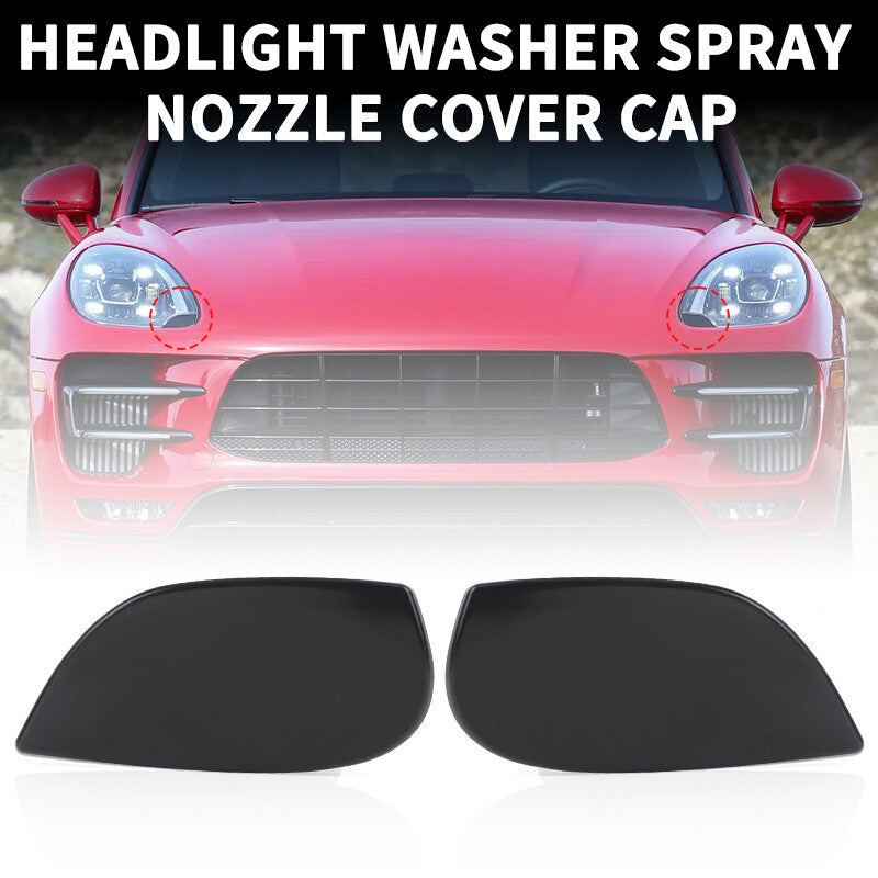 2x Headlight Washer Spray Nozzle Cover Cap Fit for Porsche Macan 2015-2018 NEW