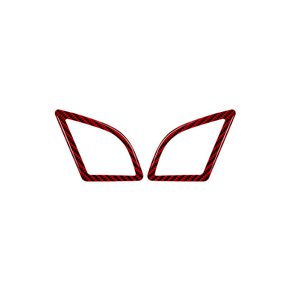 Red Carbon Fiber A-Pillar Speaker Frame Cover Trim for RAM Promaster 2014-2021