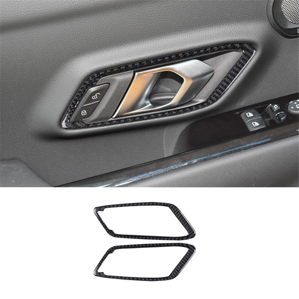 2Pcs Carbon Fiber Interior Door Handle Cover Trim for Toyota Supra A90 2019-2022
