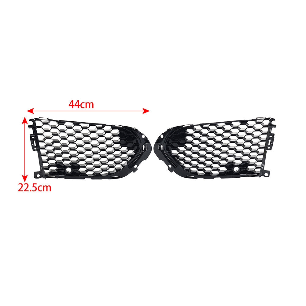 Opened Mesh Front Bumper Fog Light Lamp Grill Grille With PDC Fit for Jaguar F-Pace