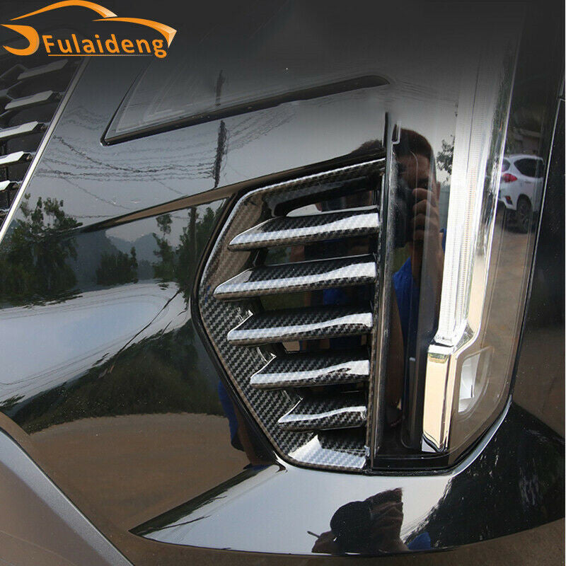 Trim for Cadillac XT4 2018-2021 Carbon Style Front Bumper Fog Light Lamp Covers