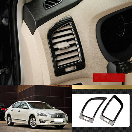carbon fiber console LR air outlet vent trim for Nissan Teana Altima 2013-2018