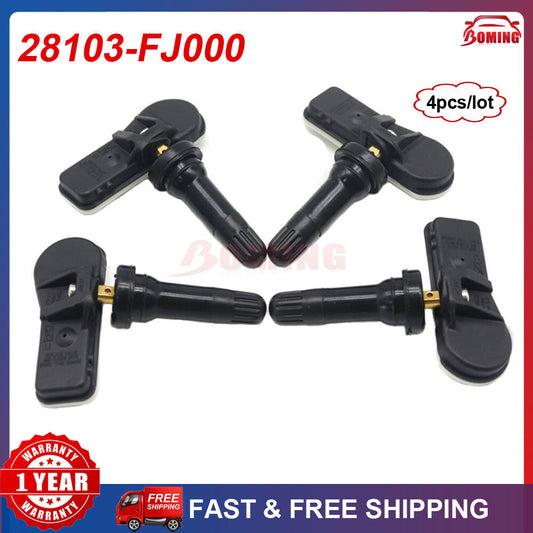 4-pack of new TPMS tire pressure sensors for Subaru Legacy Tribeca WRX WRX XV 433MHz