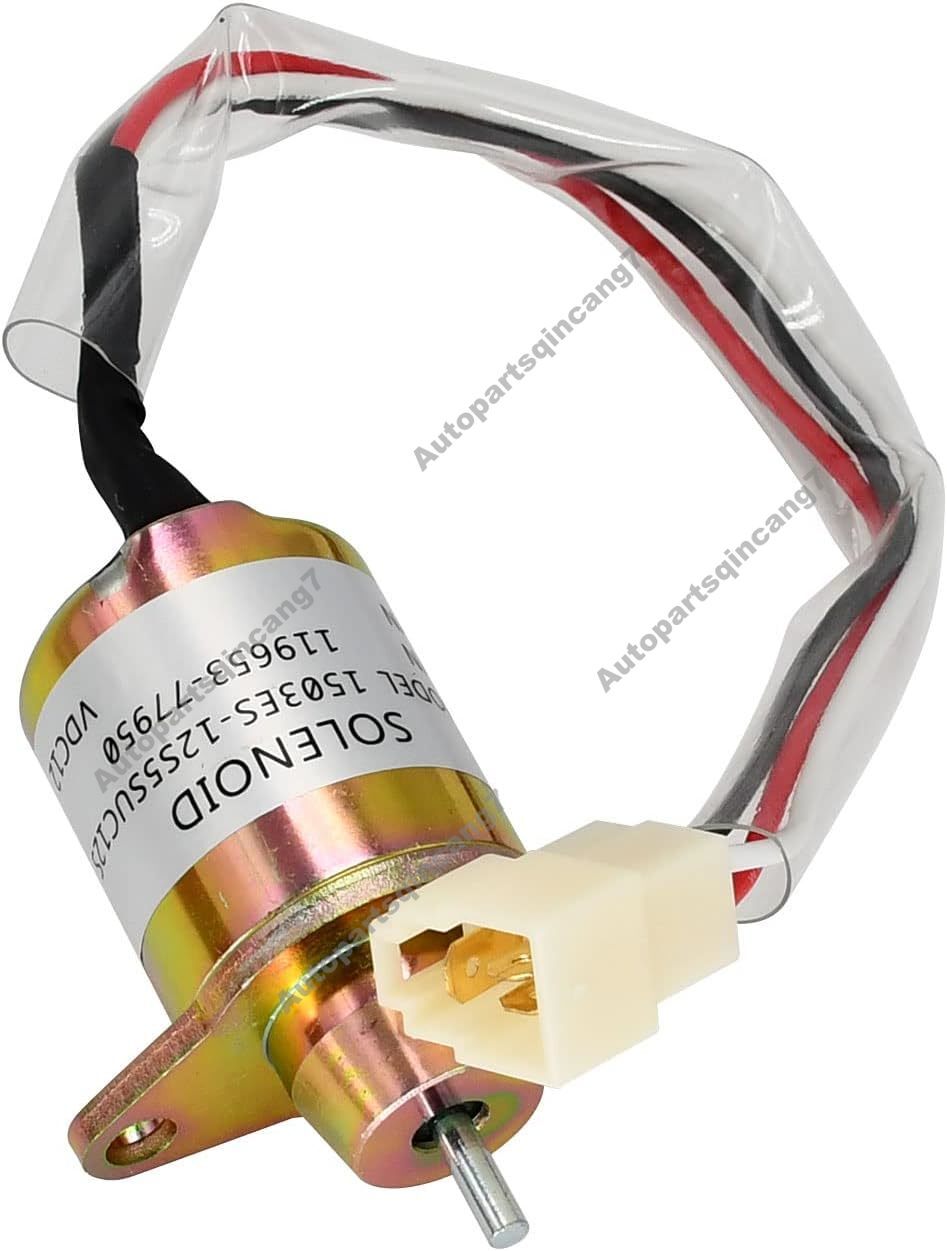 12V Stop Solenoid YA-119653-77950 for Yanmar Engine 3TNV82A 3TNV382A