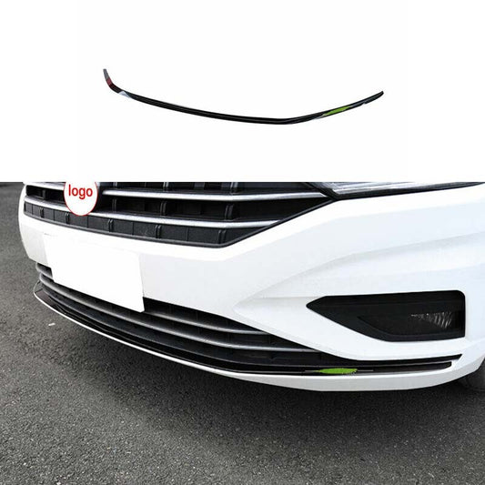 for Volkswagen for Jetta Mk7 Black Steel Front Bumper Bottom Protector Strip 19-2021