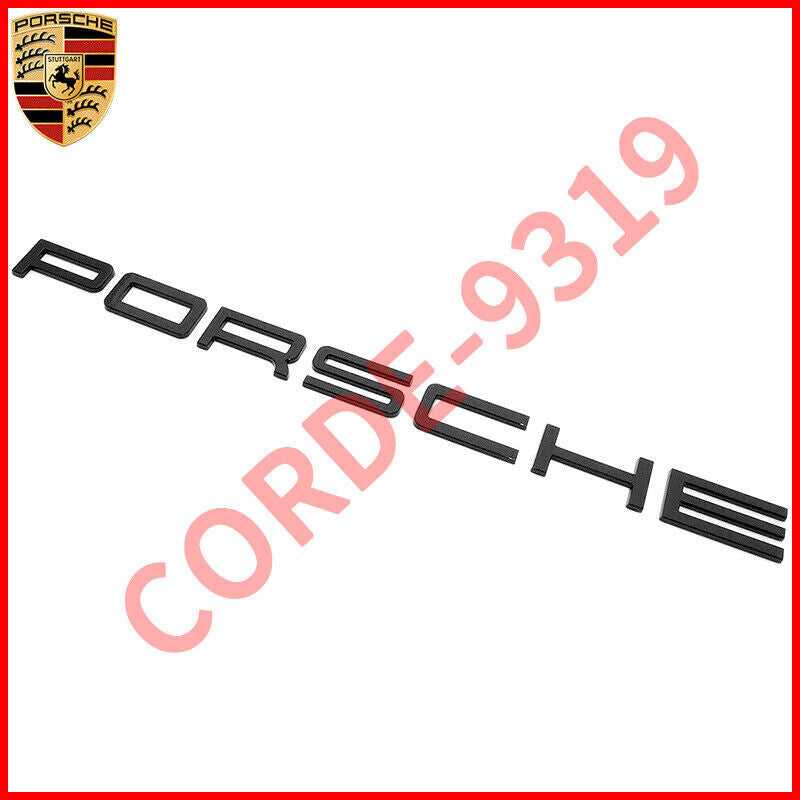 3PCS Gloss Black for Porsche 911 Turbo S Rear Deck Lid Badge Liftgate Emblem Set 20+