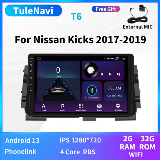 for Nissan Kicks Multimedia Player System DSP Bluetooth GPS Auto Radio Android