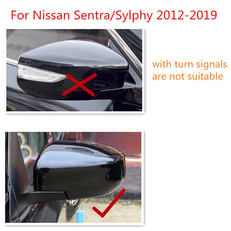 Gray Rearview Mirror Shell Cover Cap Right Side for Nissan Sentra/Sylphy 2012-19