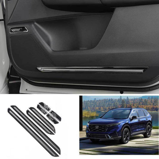 for Honda CR-V 2023-2024 Black Steel Inner Door Panel Strip Molding Cover Trims