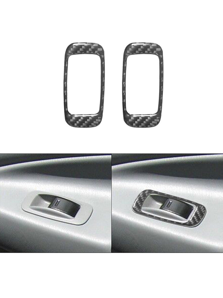Rear Window Switch Button Trim Cover Carbon Fiber for Toyota Tacoma 2012-2015