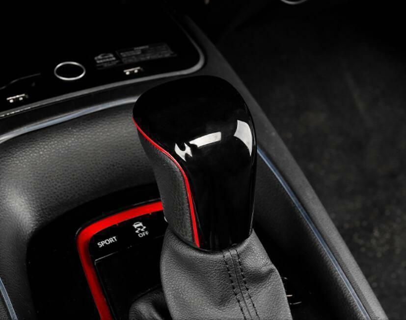 for Toyota for Corolla 20-24 BLACK+RED Inner Console Gear Shift Knob Cover Trim 1X