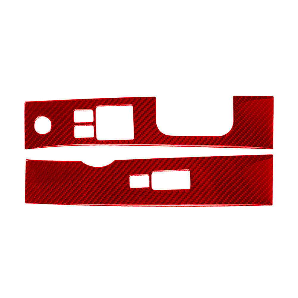 2 Pcs Carbon Fiber Window Lift Switch Panel Cover for Nissan 350z 2003-2009 RHD