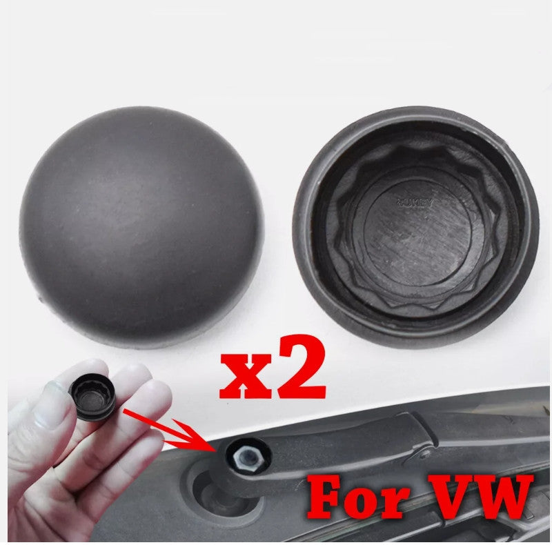 2x Front Windscreen Wiper Arm Nut Cover Cap Bolt Antirust Protector for VW for Skoda