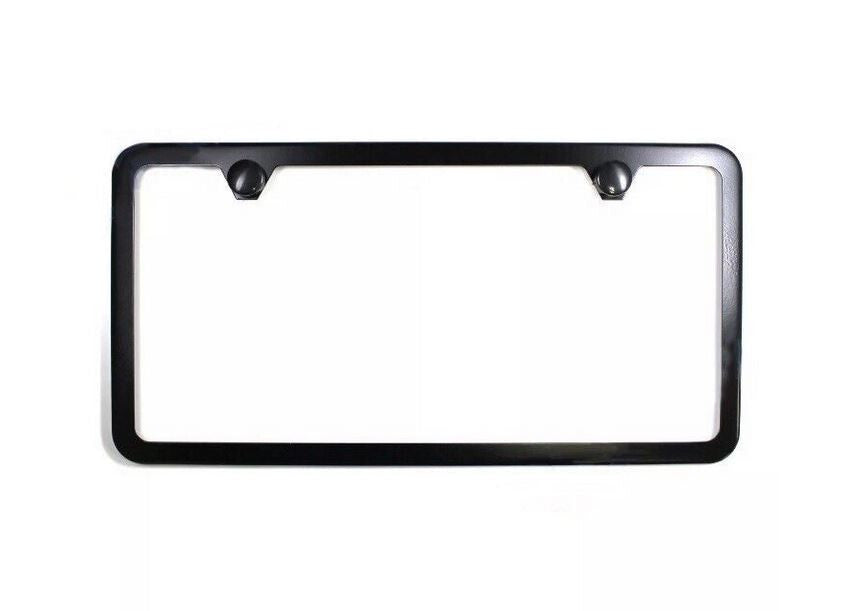 1 piece car license plate frame cover cap trunk 2 holes black for Volvo