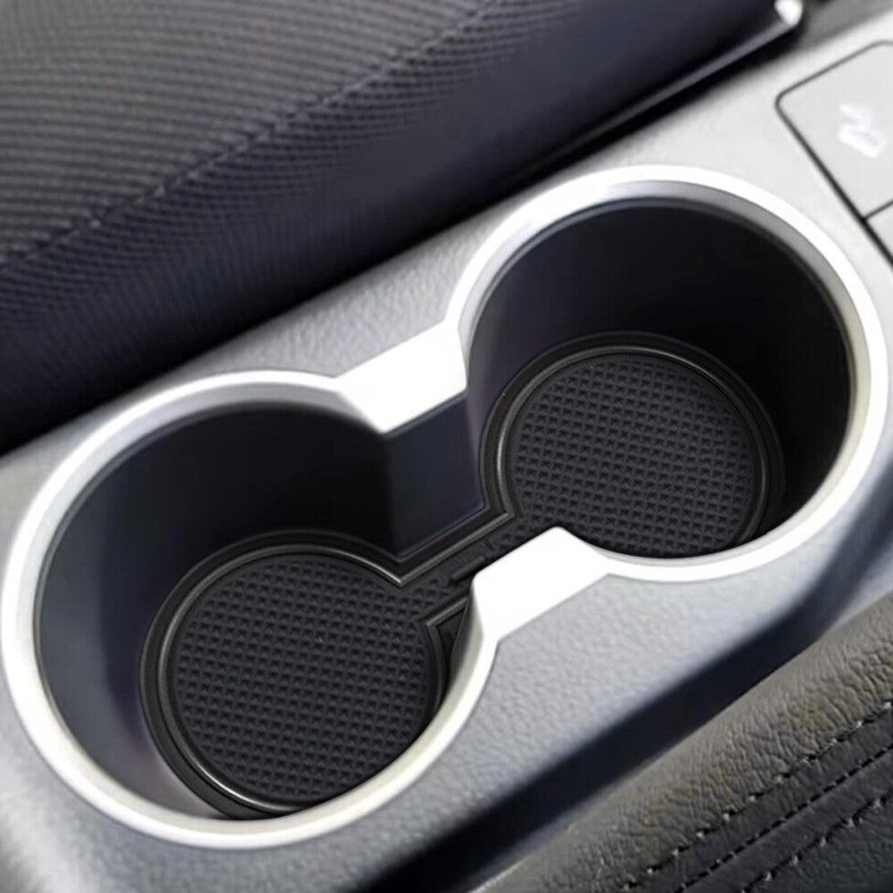 Gate Slot Cup Mat for MITSUBISHI TRITON L200 2015~2018 4DR Accessories Pad BLACK